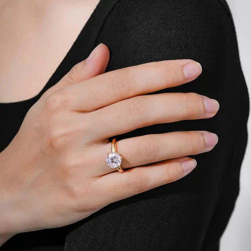 Miniatura 2 de Tienda Essentials Sterling Silver Solitaire Ring set with Round Infinite Elements Cubic Zirconia (previously Tienda Collection)