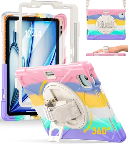 Miniatura 32 de BRAECN Funda para iPad Air de 11 pulgadas 2026 (M4) 2025 (M3) 2024 (M2), iPad Pro de 11 pulgadas (4ª/3ª/2ª/1ª) y Air 10.9 pulgadas (5ª/4ª) con Rosa