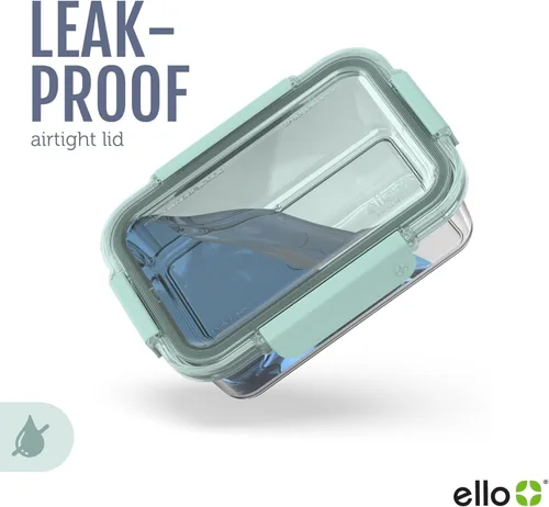 Miniatura 7 de Ello Color Lock 8PC Mixed Glass Food Storage Sets, Leak-Proof Glass Food Storage Containers 2 Copas: Festival