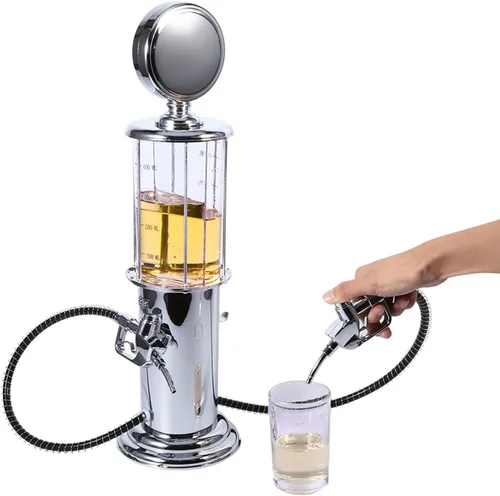 Tyenaza Dispensador de licor de boquilla de bomba de gas de doble pistola de metal para cerveza, vino, refrescos y bebidas