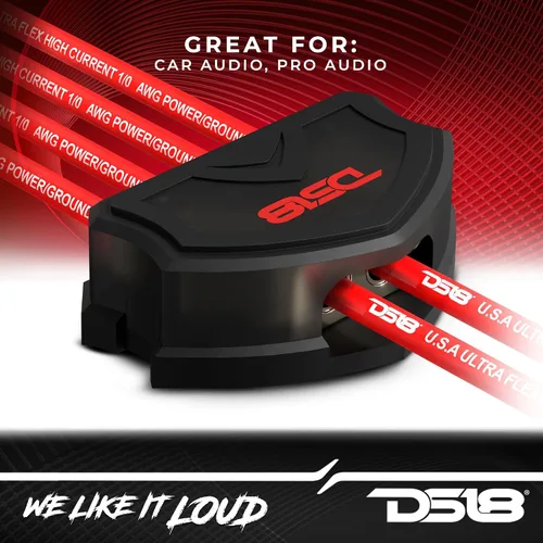 Miniatura 4 de DS18 DB2040 Bloque de distribución 2X 0-GA en 4X 0-GA Out - Chapado en níquel - Bloque de distribución de tierra eléctrica - Bloque distribuidor