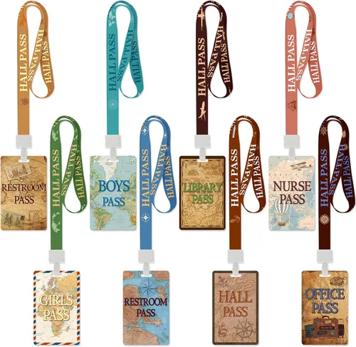 Miniatura 7 de Ctosree Juego de 8 cordones de PVC irrompibles para pasillos y pases escolares, suministros escolares, suministros para profesores, para aula