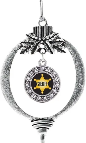 Miniatura 32 de Inspired Silver - Twin One - Adorno festivo de Navidad de plata - Adorno festivo de árbol de Navidad con dije de círculo y circonita cúbica