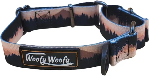 Miniatura 8 de Martingale - Collar de perro sin hebilla, a prueba de escapes, collar de perro de entrenamiento de seguridad, estampado de bosque, crepúsculo