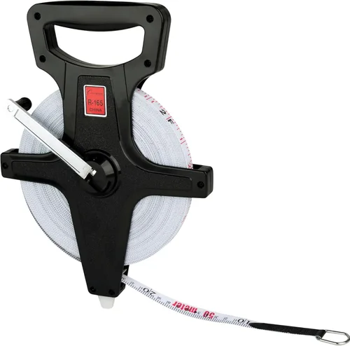 Miniatura 2 de Champion Sports Cintas medidoras de carrete abierto: manivela duradera con punta de metal, pies y medidores de doble cara, perfectas para pista