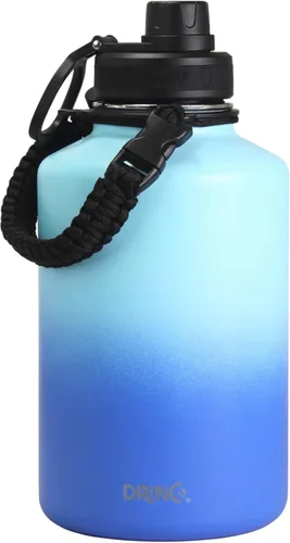 Miniatura 37 de Drinco - Botella de agua de acero inoxidable con boquilla, tapa aislada al vacío, botella de agua de doble pared, de boca ancha