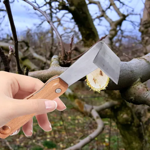 Miniatura 8 de DOITOOL Cuchillo raspador de corteza de jardinería, herramienta manual ergonómica para quitar corteza de árbol para árboles frutales, cortador