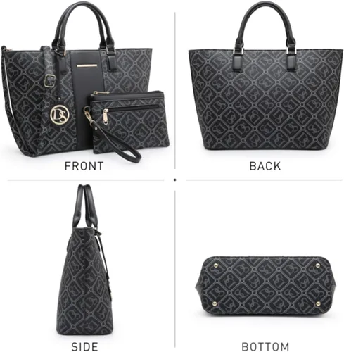 Miniatura 5 de DASEIN - Bolsa de mano para mujer, bolsa tipo bandolera, asa superior, bolsa plana para trabajar