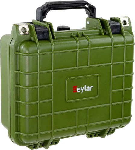 Miniatura 2 de Eylar Pequeño engranaje de 10.62", equipo, estuche rígido para cámara impermeable con espuma TSA estándares (verde)
