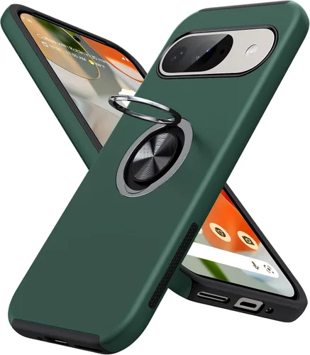 Miniatura 44 de JAME Funda para Google Pixel 7 Pro, Funda de Ajuste Delgado para Pixel 7 Pro con Soporte de Anillo Kickstand