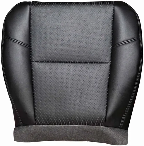NLQR Funda de Asiento Inferior de Reemplazo de Cuero Perforado para Conductor o Pasajero del Delantero Negro Ébano #194 196 197 Compatible con