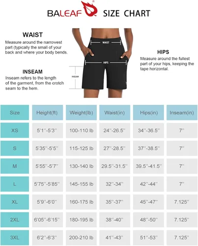Miniatura 7 de BALEAF Bermudas de correr de cintura alta con bolsillos para mujer de 7 pulgadas
