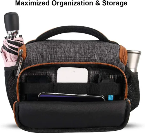 Miniatura 4 de DOMISO Bolsa para cámara Bolsa de hombro impermeable antichoque, flor
