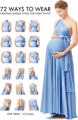 Miniatura 2 de Vestido de maternidad para sesión de fotos, vestido de baby shower, vestido de maternidad de talla grande, vestido largo infinito, vestido