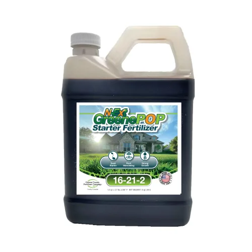 16-21-2 GreenePOP Fertilizante líquido iniciador – 1 cuarto de galón (32 oz = cubre hasta 2,000 pies cuadrados) bioestimulante con algas marinas y