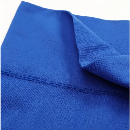 Miniatura 57 de Conjuntos de entrenamiento para mujer, 2 piezas, sin costuras, acanalada, sin mangas, brasier deportivo, cintura alta, pantalones cortos