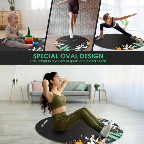 Miniatura 5 de Cheete Tapete para Saltar la Cuerda Tapete Grande de Goma para Ejercicio Interior Exterior Tapete Absorbente de Impactos Antideslizante Diseño Verde