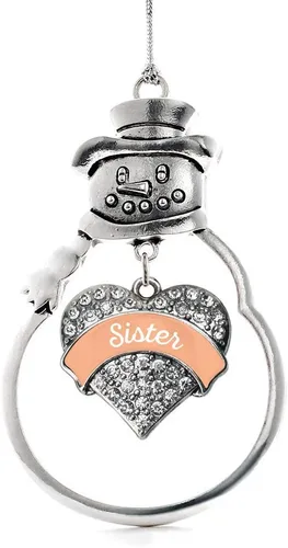 Miniatura 181 de Colgante de plata con diseño de Detroit con forma de corazón y muñeco de nieve con circonitas cúbicas