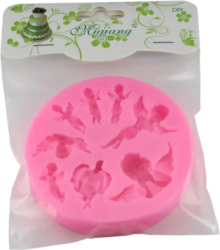 Miniatura 7 de Mujiang Angel Baby Fondant Molde de silicona para decoración de pasteles Herramientas de arcilla de polímero de chocolate Moldes Decoración de pastel