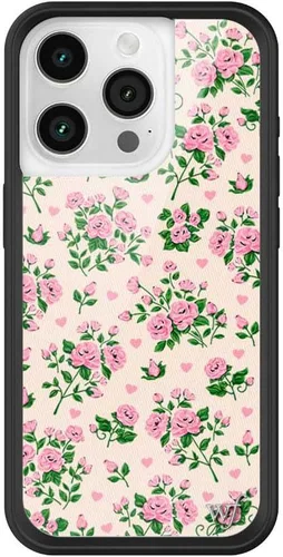 Miniatura 28 de Wildflower - Fundas compatibles con Apple iPhone 15 Pro Protector de goma negro, certificado de prueba de caída de 4 pies, propiedad de mujeres