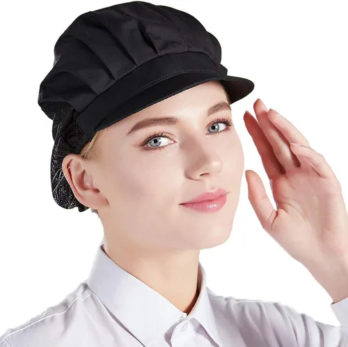 Miniatura 3 de Nanxson 3 piezas de sombrero de chef de cocina, gorra de chef de cocina, redes para el cabello CF9033