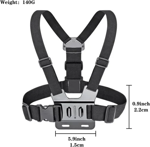 Miniatura 8 de Soporte ajustable para arnés de correa de pecho para teléfono celular, soporte de clip para iPhone, GoPro Hero, AKASO, DJI Osmo cámaras de acción