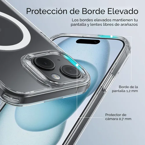 Miniatura 5 de ESR Funda para iPhone 15, compatible con MagSafe, protección de grado militar, resistente al amarillamiento, parte trasera resistente a