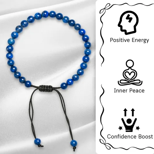 Miniatura 228 de Amazing Gemstone Crystal Anklet Ankle Bracelets for Women - Waterproof Beaded Healing Crystal Anklets, Plus Size Chakra Gemstone Bead Anklet