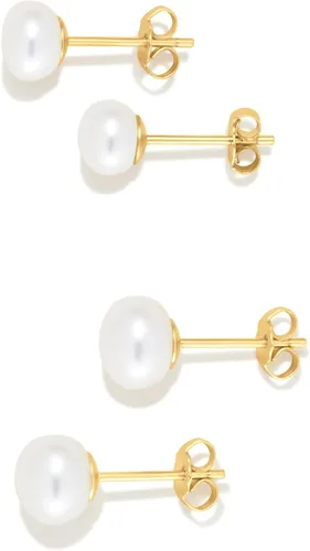 Miniatura 4 de Tienda Essentials 14K Gold Plated Sterling Silver Freshwater Pearl Stud