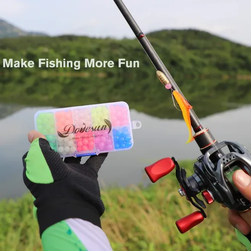 Miniatura 5 de Dovesun Cuentas de pesca que brillan en la oscuridad, cuentas de pesca para agua salada, 1035 unids/600 piezas/250 piezas/120 cuentas coloridas