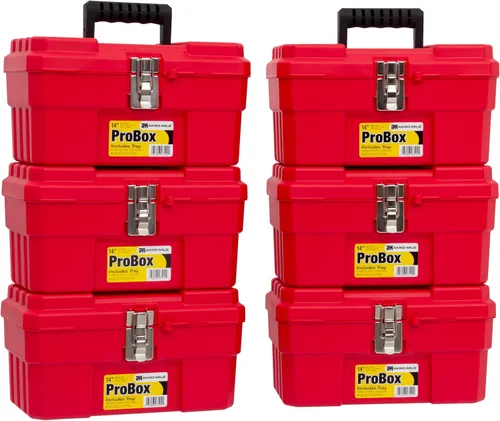 Miniatura 12 de Akro-Mils 09514 ProBox Caja de herramientas de plástico de 14 pulgadas para herramientas, caja de herramientas de almacenamiento para manualidades