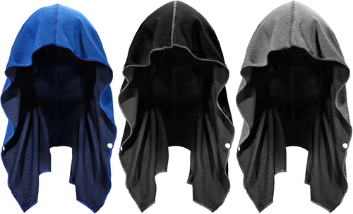 Miniatura 17 de Sukeen Toalla de enfriamiento con capucha, toallas de enfriamiento para cuello y cara, de secado rápido, absorbente, protección UV, envolturas