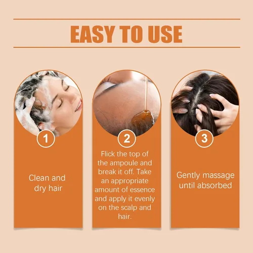 Miniatura 6 de Ampollas para el Crecimiento del Cabello, aceite de regeneración del cabello, repara y promueve el crecimiento del cabello, ampolla de fuerza