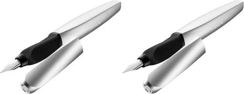 Miniatura 13 de Pelikan Pluma estilográfica Twist 946806 con 1 cartucho de tinta, punta media, color negro, en caja
