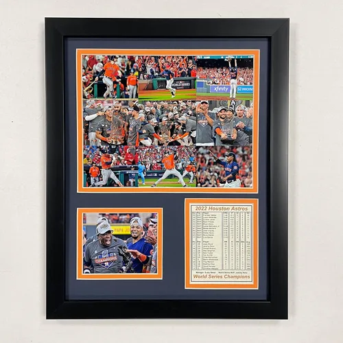 Miniatura 4 de Legends Never Die, Inc. Houston Astros Campeones de la Serie Mundial 2022 Collage de fotos enmarcado de 12 x 15 pulgadas (celebración)