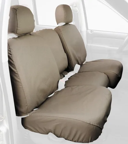 Miniatura 6 de Covercraft - SS3344PCCH Fundas de asiento de asiento delantero de ajuste personalizado - Tela de polialgodón, negro carbón Negro (Charcoal Black)