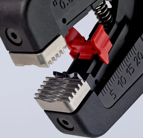 Miniatura 7 de KNIPEX Precistrip16 - Pelacables automático, en blíster, 0,08-16 mm², con ajuste fino, tope de longitud ajustable, pelacables, 12 52 195 SB