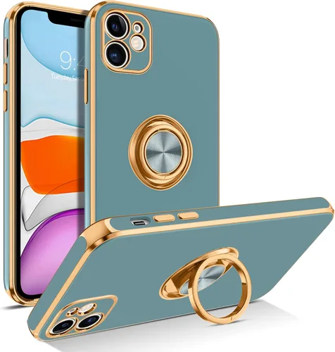 Miniatura 10 de BENTOBEN Funda para iPhone 11 con soporte de anillo de 360°, a prueba de golpes, soporte magnético, soporte magnético, soporte para automóvil