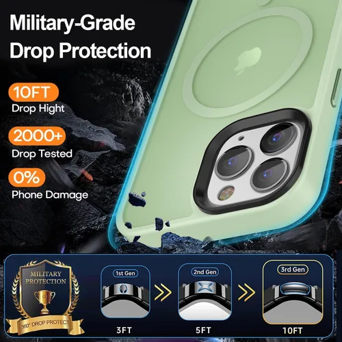 Miniatura 12 de Fuerte magnético para iPhone 11, compatible con Magsafe, [resistente a caídas de 13 pies] Funda trasera translúcida mate con sensación de piel
