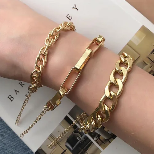 Miniatura 4 de Zeelina Pulsera de gargantilla chapada en oro con clip de cadena apilable ajustable para mujeres y niñas