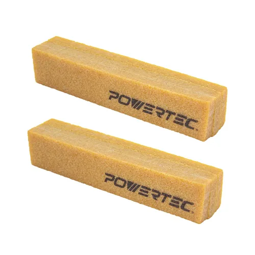 POWERTEC 71002-P2 Barra de limpieza abrasiva para cintas y discos de lijado 8-1/2" 2PK | Borrador de caucho natural - Herramientas de taller de