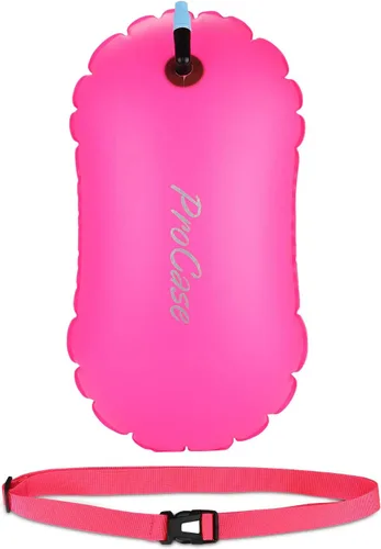 Miniatura 8 de ProCase Flotador de boya de natación, flotador de seguridad de burbujas de natación con cinturón ajustable para nadadores de aguas abiertas