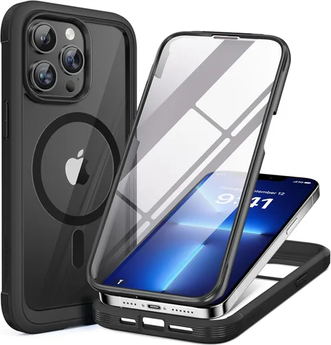 Miniatura 226 de Miracase Funda para iPhone 13 de 6.1 pulgadas, [sin burbujas] funda de teléfono de cuerpo completo con pantalla de vidrio completa integrada, sin
