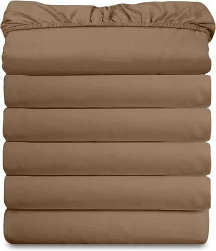 Miniatura 24 de Elegant Comfort Paquete de 6 sábanas bajeras ultrasuaves a granel – 1500 sábanas bajeras de microfibra de alta calidad hotelera, bolsillos profundos