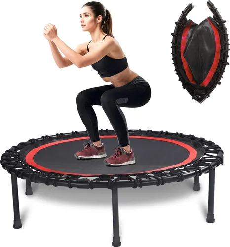 Miniatura 7 de 40" Mini Trampoline for Adults, Heavy-Duty Rebounder Trampoline with 30 Bungees - Silent Indoor Exercise Trampoline for Adults, Small Trampoline for