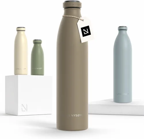 Miniatura 90 de LARS NYSØM Botella de agua XL de acero inoxidable aislada 12oz 17oz 25oz 34oz 51oz Botella térmica aislada para bebidas calientes y frías Azul