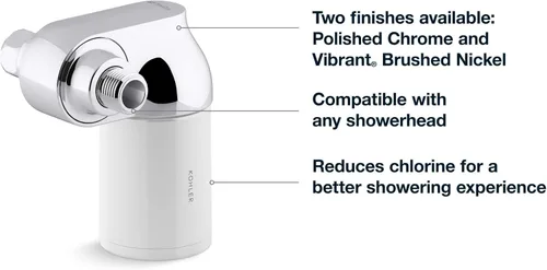 Miniatura 4 de KOHLER R24612-BN - Accesorio para cabezal de ducha con filtro Aquifer, sistema de filtración que se fija a la mayoría de cabezales de ducha