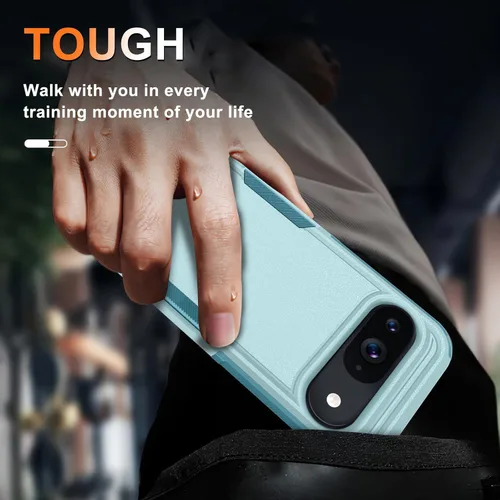 Miniatura 6 de Funda para Google Pixel 10 Pro XL con correa para la muñeca + protector de pantalla de vidrio templado + cubierta para lente de cámara, cuerpo Verde