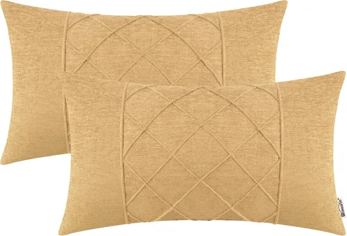 Miniatura 59 de BRAWARM Fundas de almohada 40x40 cm - Paquete de 2 fundas de almohada de chenilla negra, fundas de almohada de chenilla suave teñida sólida