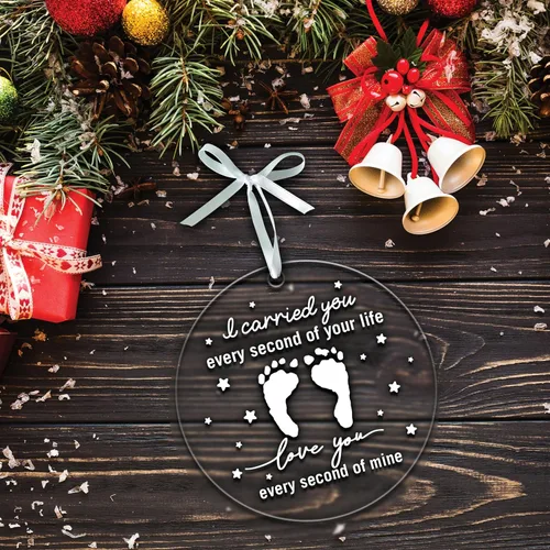 Miniatura 3 de Adornos Conmemorativos para Bebés, Te Llevé Cada Segundo, Regalos Conmemorativos por la Pérdida de Hija/Hijo, Regalo para Abortos Espontáneos
